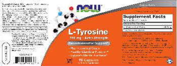 NOW L-Tyrosine 750 mg - Extra Strength - supplement