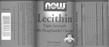 NOW Lecithin Triple Strength 35% Phosphatidyl Choline - supplement