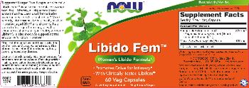 NOW Libido Fem - supplement