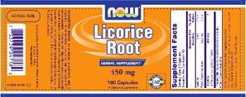 NOW Licorice Root 450 mg - supplement