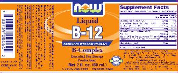 NOW Liquid B-12 - supplement