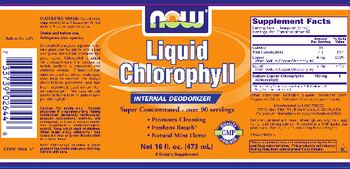 NOW Liquid Chlorophyll - supplement