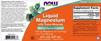 NOW Liquid Magnesium with Trace Minerals - supplement