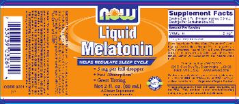 NOW Liquid Melatonin - supplement