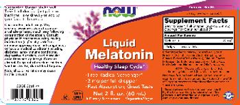 NOW Liquid Melatonin - supplement