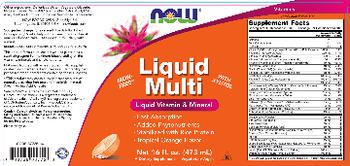 NOW Liquid Multi Tropical Orange Flavor - supplement
