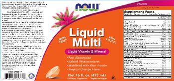 NOW Liquid Multi Tropical Orange Flavor - supplement