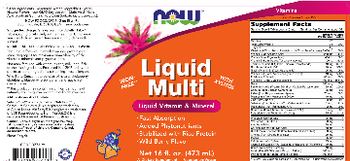 NOW Liquid Multi Wild Berry Flavor - supplement