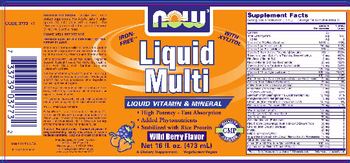 NOW Liquid Multi Wild Berry Flavor - supplement