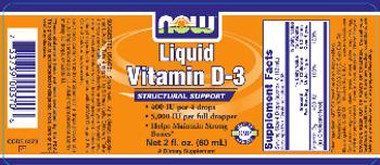 NOW Liquid Vitamin D-3 - supplement