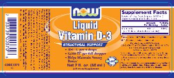 NOW Liquid Vitamin D-3 - supplement