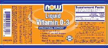 NOW Liquid Vitamin D-3 - supplement