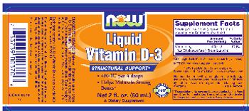 NOW Liquid Vitamin D-3 - supplement