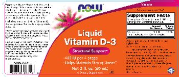 NOW Liquid Vitamin D-3 - supplement