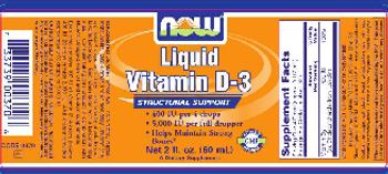 NOW Liquid Vitamin D-3 - supplement
