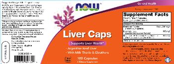 NOW Liver Caps - supplement