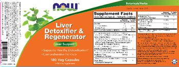 NOW Liver Detoxifier & Regenerator - supplement