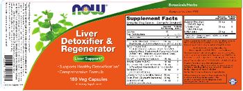 NOW Liver Detoxifier & Regenerator - supplement