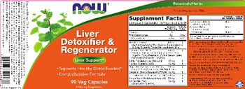 NOW Liver Detoxifier & Regenerator - supplement