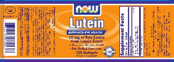 NOW Lutein - supplement