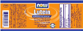 NOW Lutein - supplement