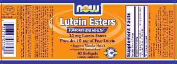 NOW Lutein Esters - supplement