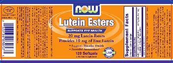 NOW Lutein Esters - supplement