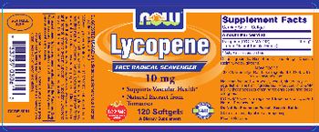 NOW Lycopene 10 mg - supplement