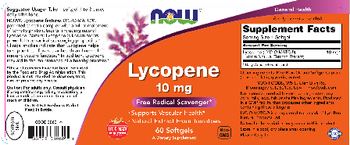 NOW Lycopene 10 mg - supplement