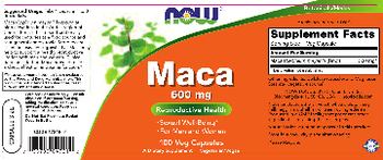 NOW Maca 500 mg - supplement