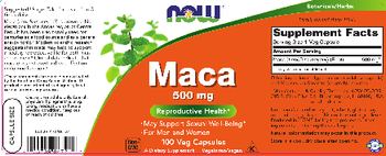 NOW Maca 500 mg - supplement