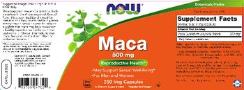 NOW Maca 500 mg - supplement