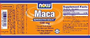 NOW Maca 500 mg - supplement