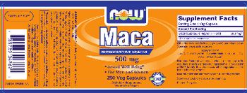 NOW Maca 500 mg - supplement