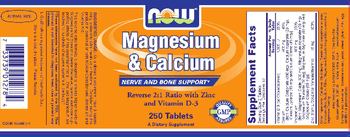 NOW Magnesium & Calcium - supplement