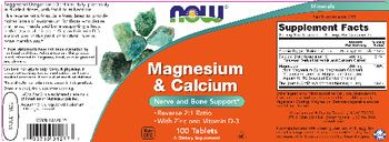 NOW Magnesium & Calcium - supplement