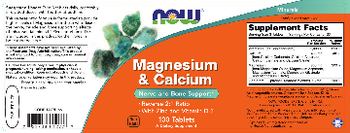 NOW Magnesium & Calcium - supplement