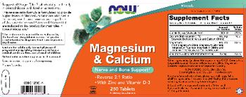 NOW Magnesium & Calcium - supplement