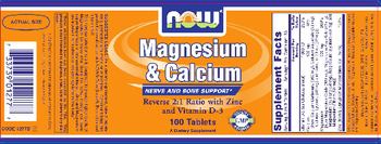 NOW Magnesium & Calcium - supplement