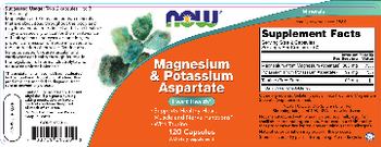 NOW Magnesium & Potassium Aspartate - supplement