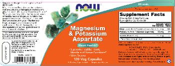 NOW Magnesium & Potassium Aspartate - supplement