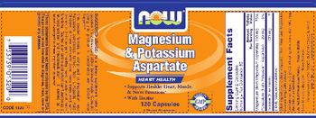 NOW Magnesium & Potassium Aspartate - supplement