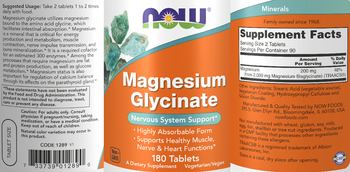 NOW Magnesium Glycinate - supplement