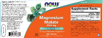 NOW Magnesium Malate 1000 mg - supplement