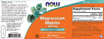 NOW Magnesium Malate 1000 mg - supplement