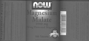 NOW Magnesium Malate 1000 mg - supplement