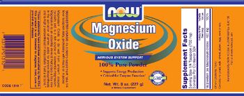 NOW Magnesium Oxide - supplement