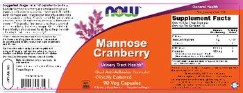 NOW Mannose Cranberry - supplement