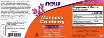 NOW Mannose Cranberry - supplement