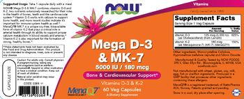 NOW Mega D-3 5000 IU & MK-7 180 mcg - supplement